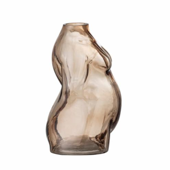 Bloomingville Evie Brown Glass Vase